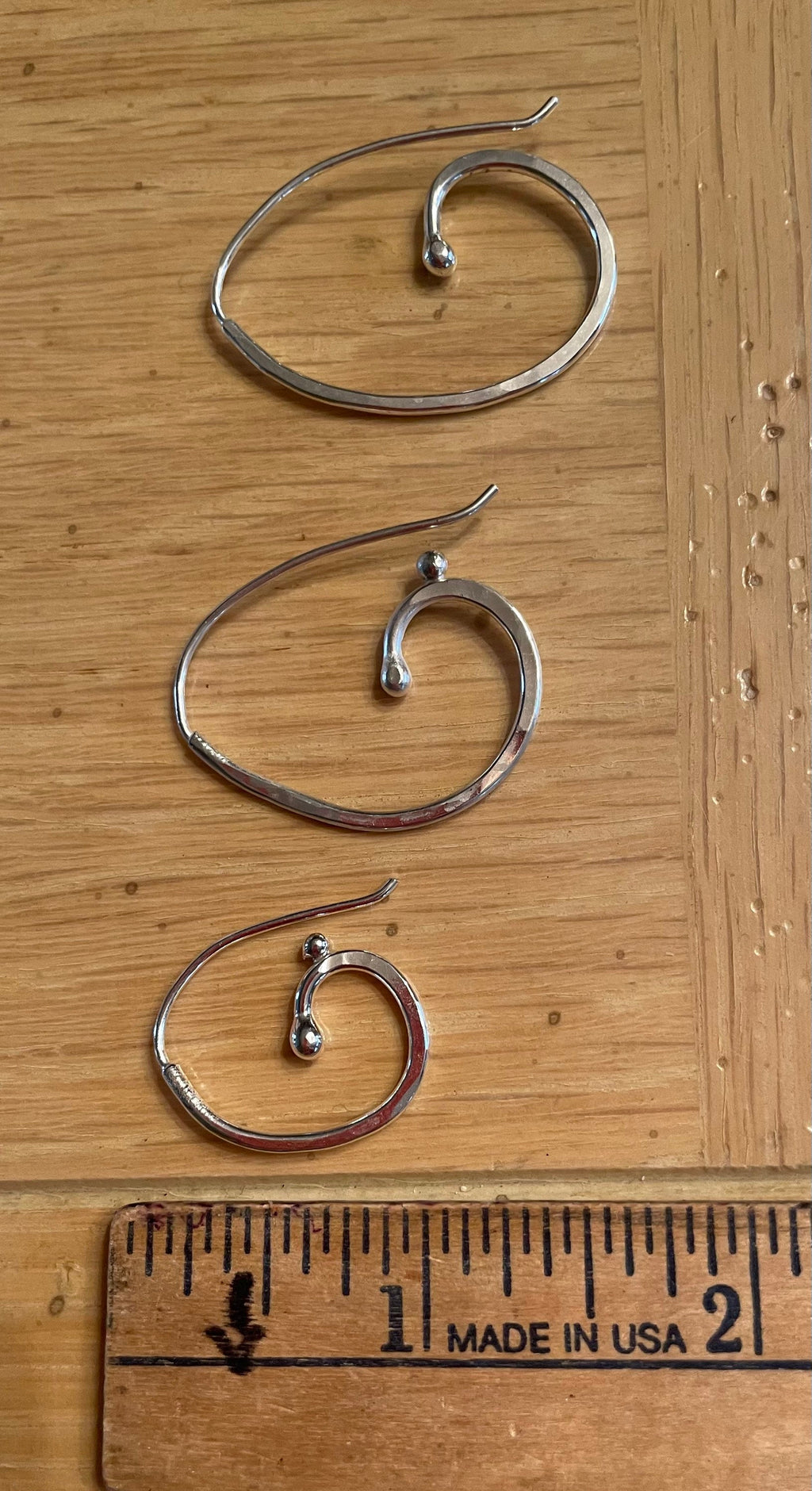 Handmade Sterling Silver Baroque Pearl Hoop Earrings