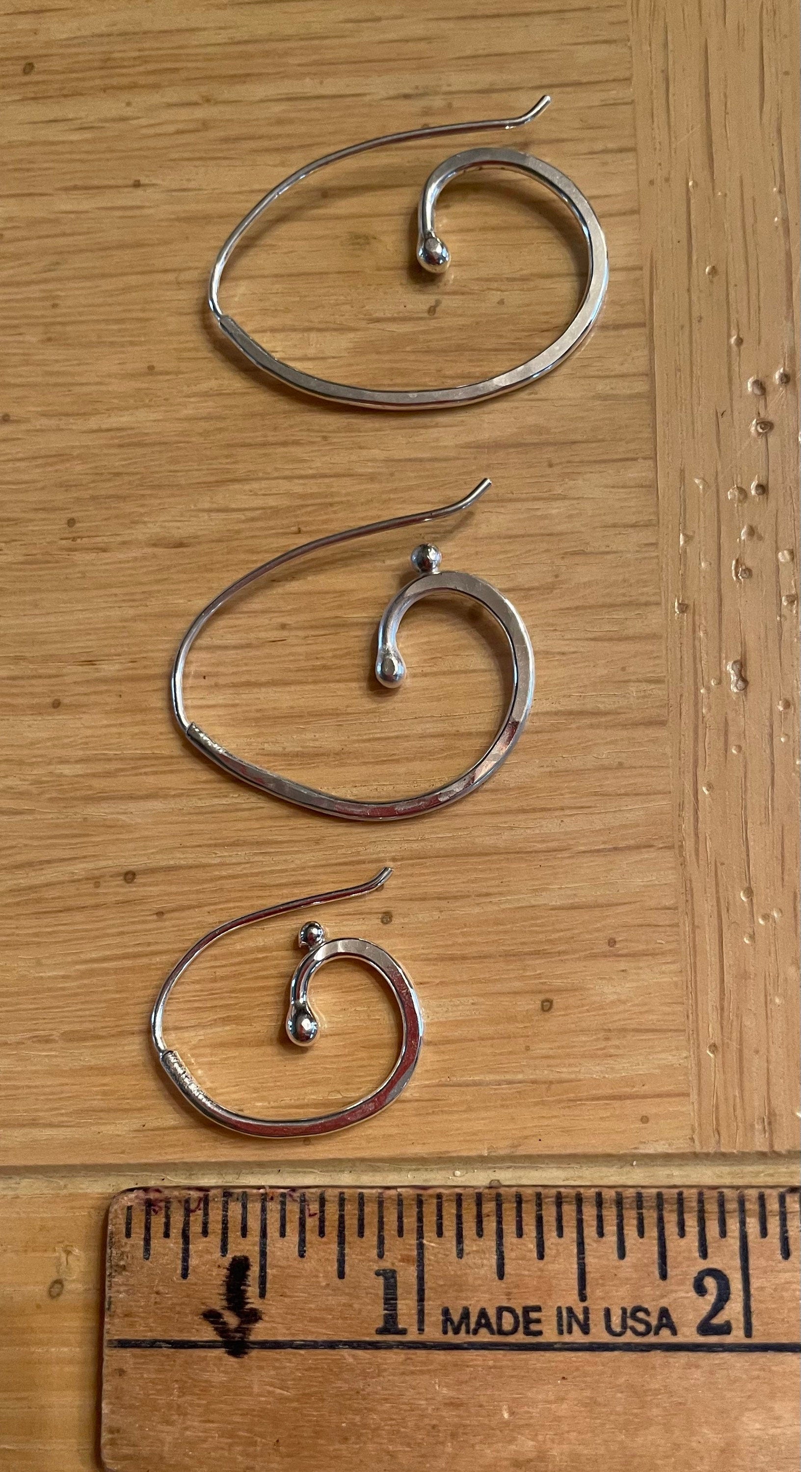 Handmade Sterling Silver Baroque Pearl Hoop Earrings