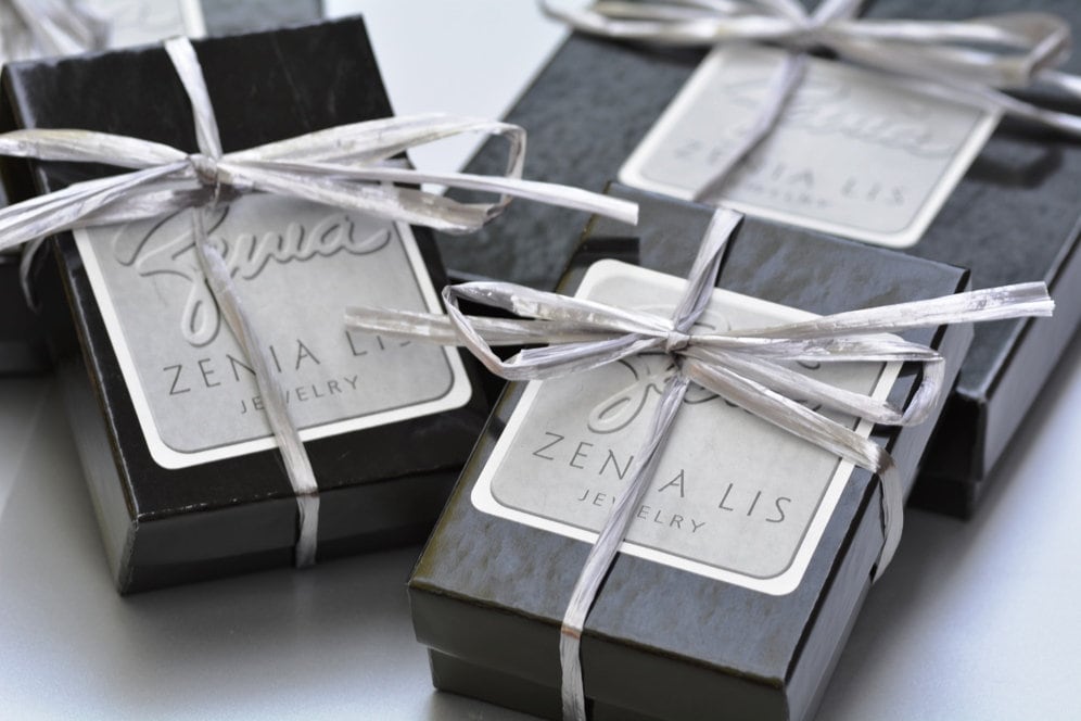 Clear Quartz Lariat Necklace: Sterling Silver Chain, Gemstone Dangles