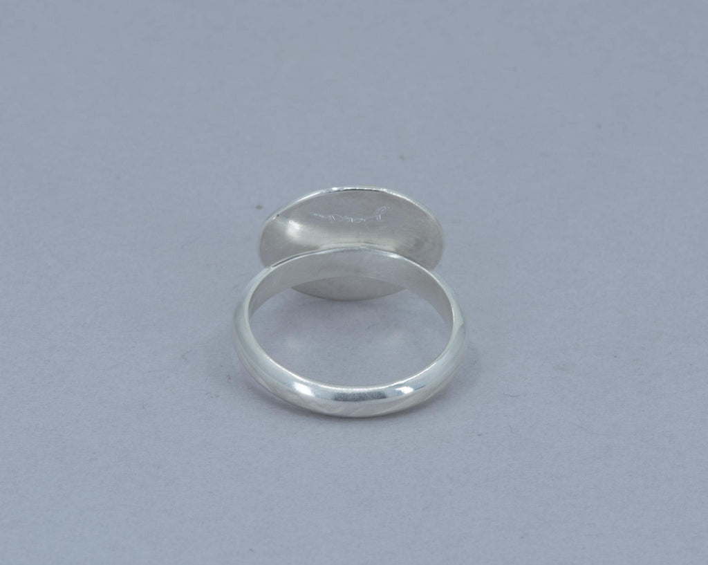 Rhodolite Garnet Ring: Rose Cut Gemstone, 18K Gold & Sterling Silver, US Size 6.5