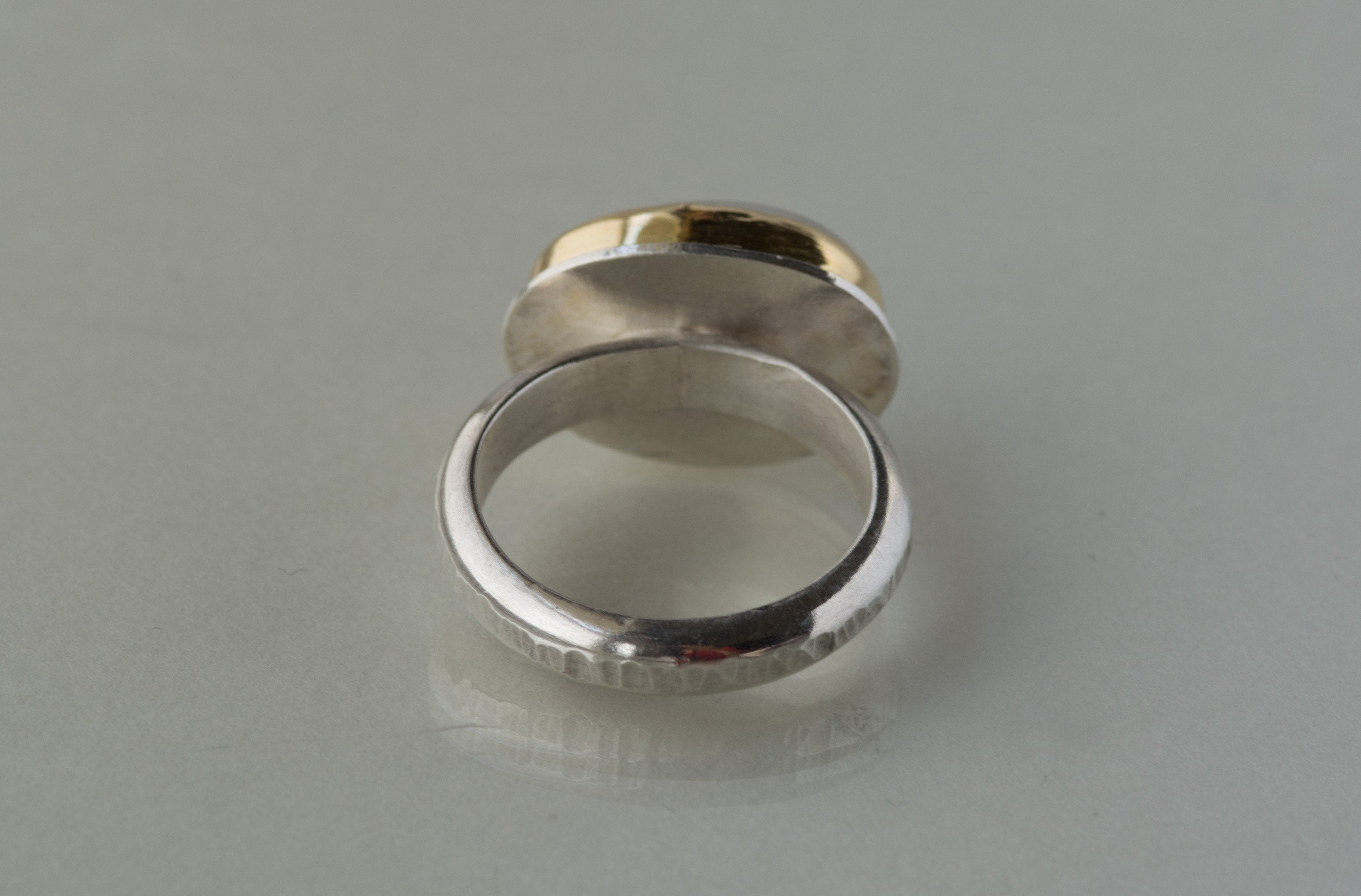 Rainbow Moonstone Cocktail Ring in Gold and Silver, US Size 9.5 Ring