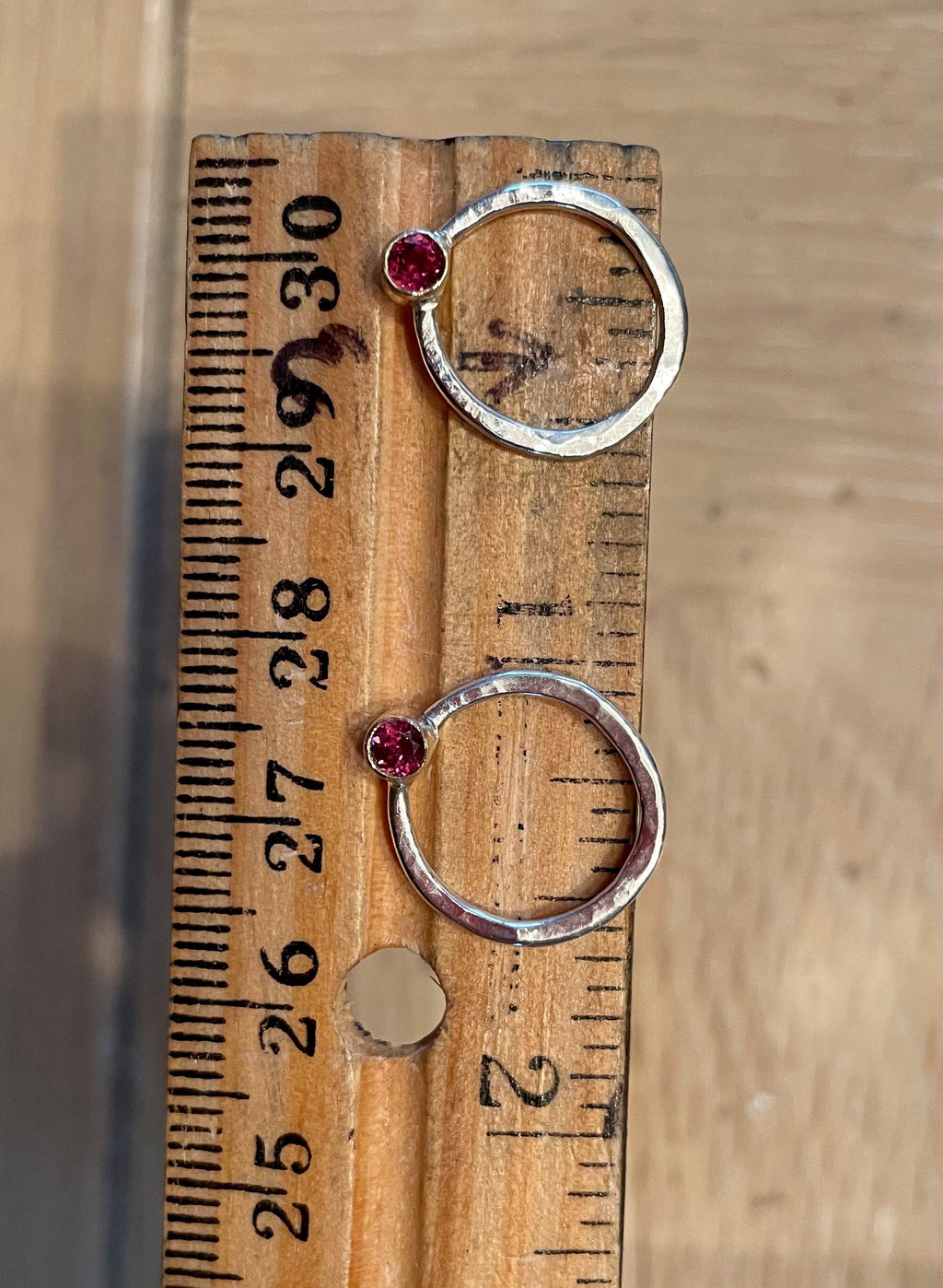 Birthstone Mixed Metal Earrings Sterling Silver and 14K Yellow Gold, Made to Order