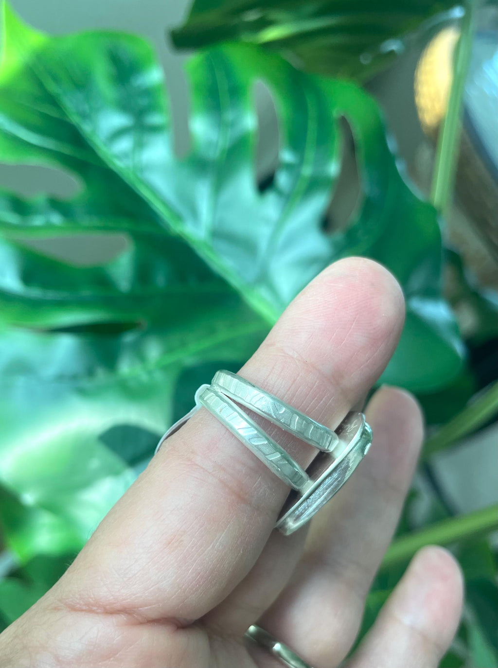 Boulder Opal Ring: Large Pear-Shaped Pastel Argentium Silver, US Size 8.5