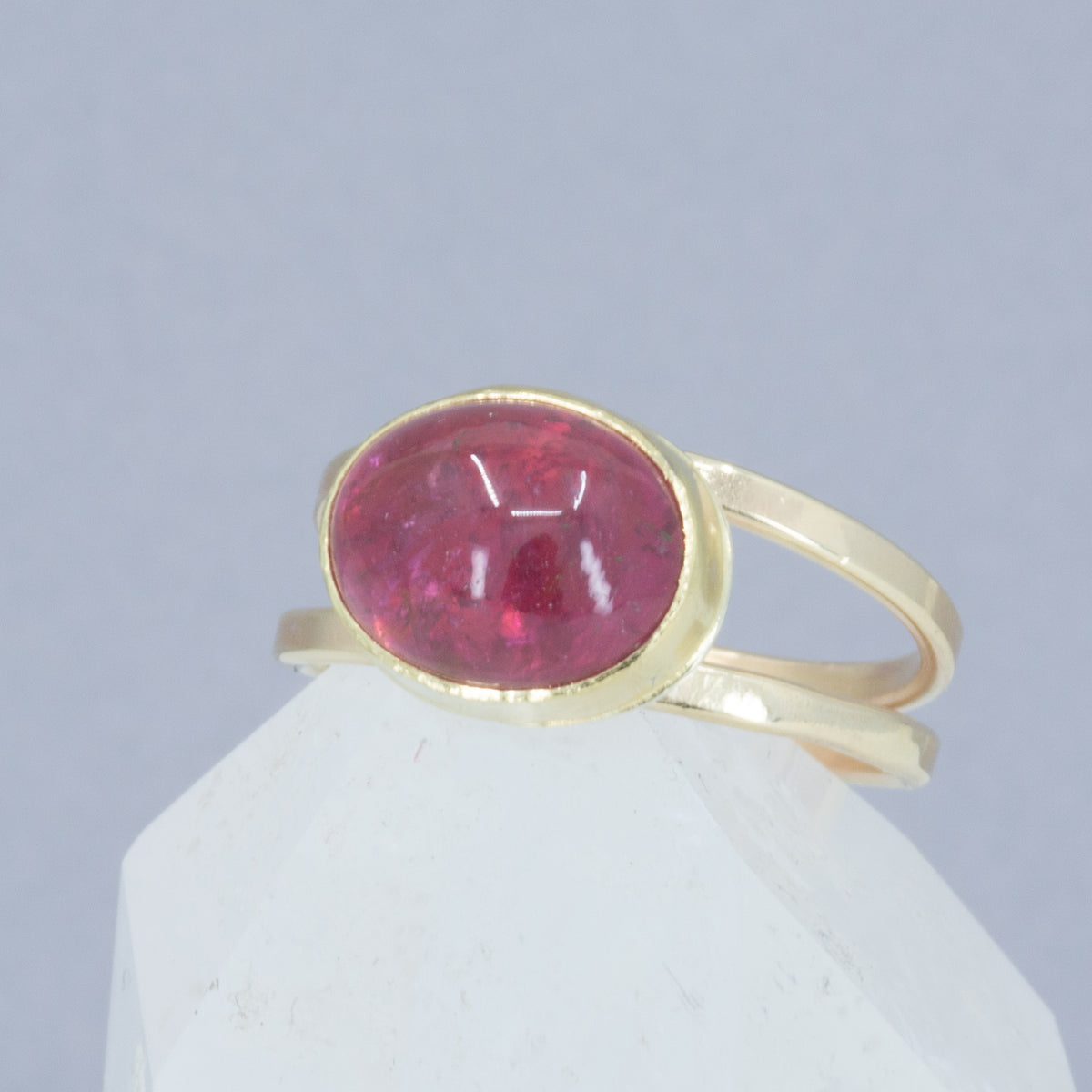 Pink Tourmaline Ring | Handmade 18K & 14K Gold | Zenia Lis Jewelry
