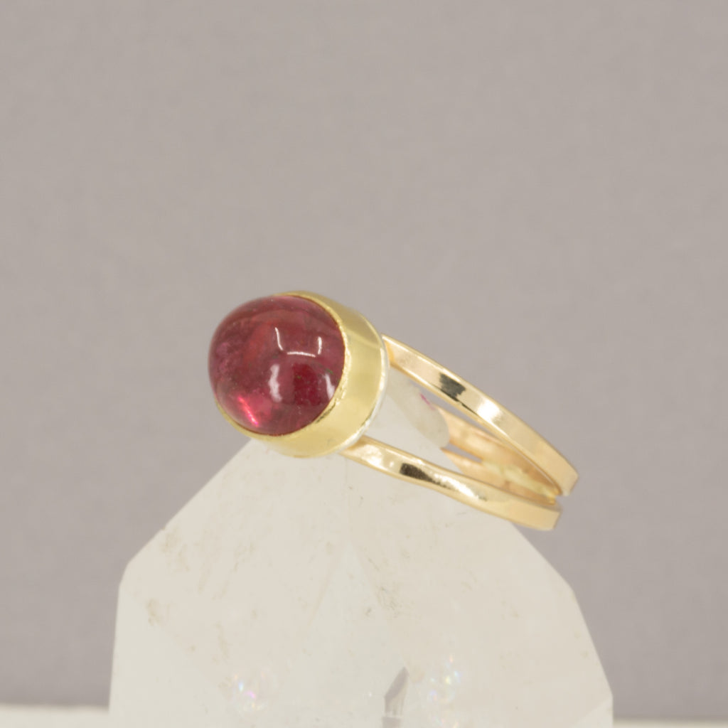 Pink Tourmaline Ring | Handmade 18K & 14K Gold | Zenia Lis Jewelry
